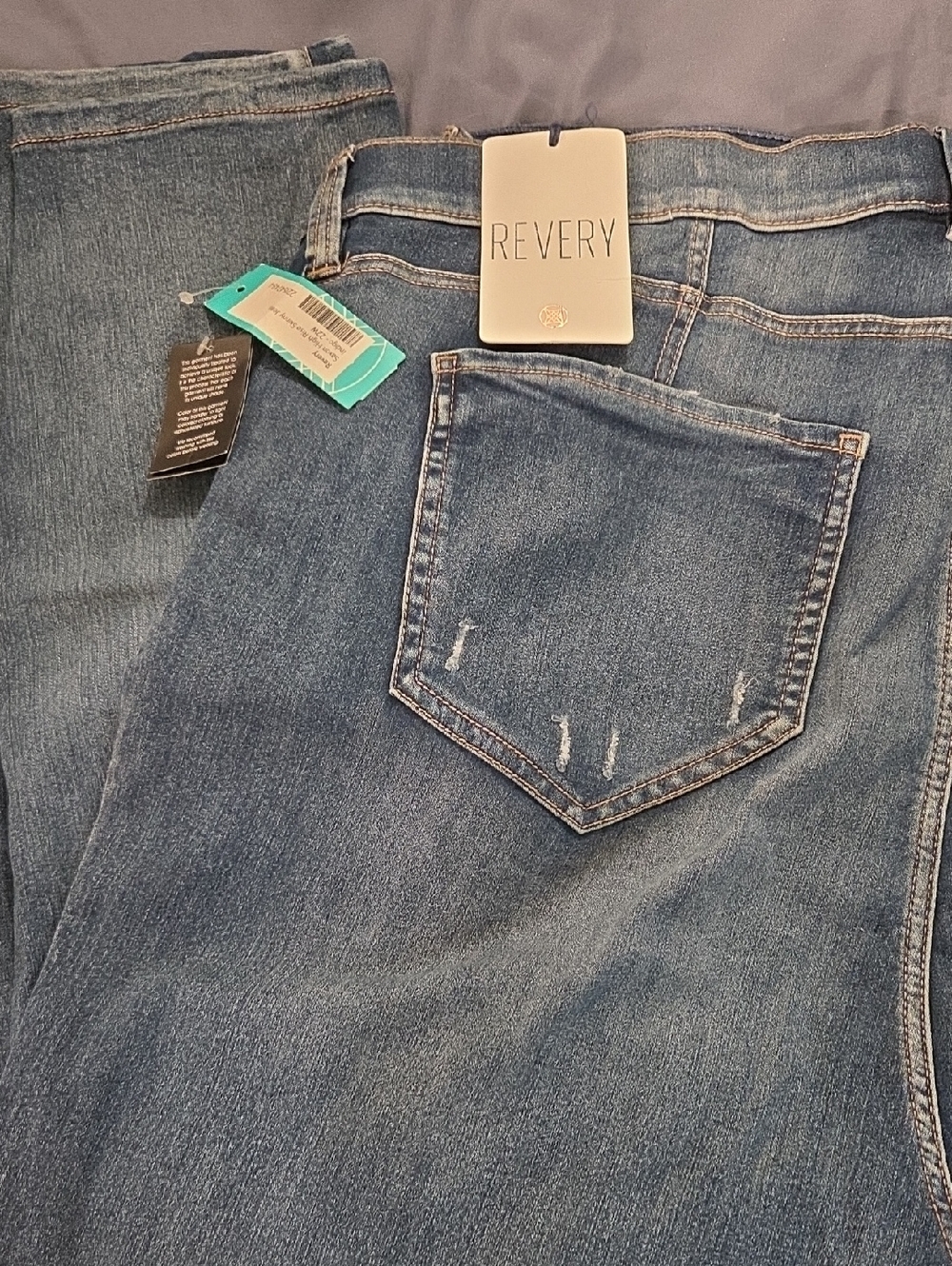 REVERY Distressed High Rise Skinny Ankle Jeans
